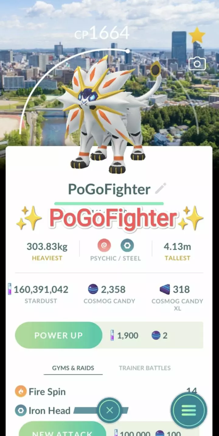 Pokémon GO Solgaleo Sendai, Japan Location Card Background – Trade 20.000 stardust (Read Describe)