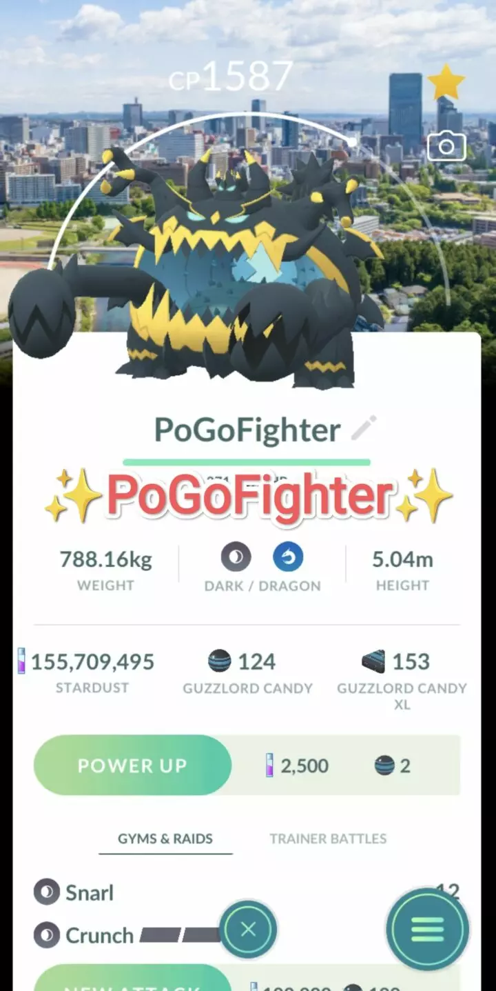 Pokémon GO Guzzlord Sendai, Japan Location Card Background – Trade 20.000 stardust (Read Describe)