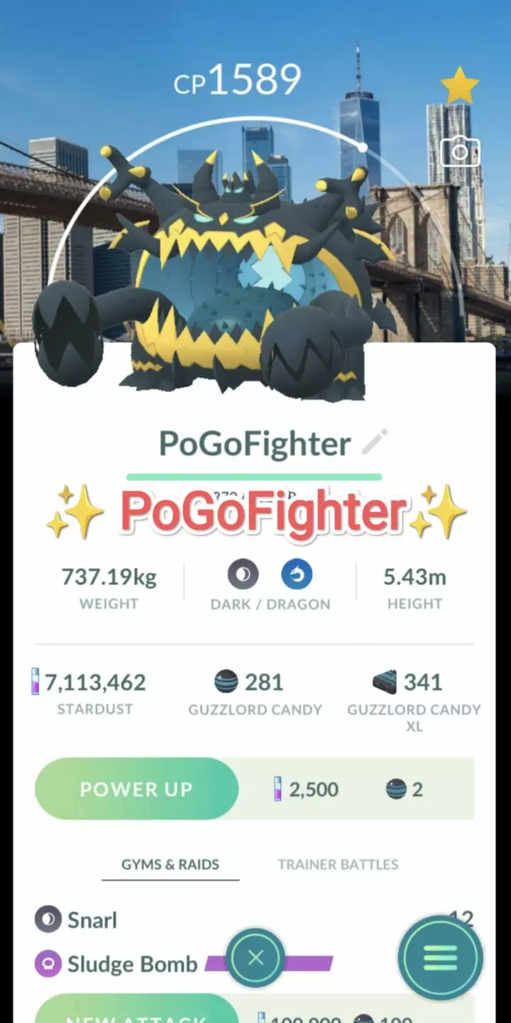 Pokémon GO Guzzlord New York City, USA Location Card Background – Trade 20.000 stardust (Read Describe)