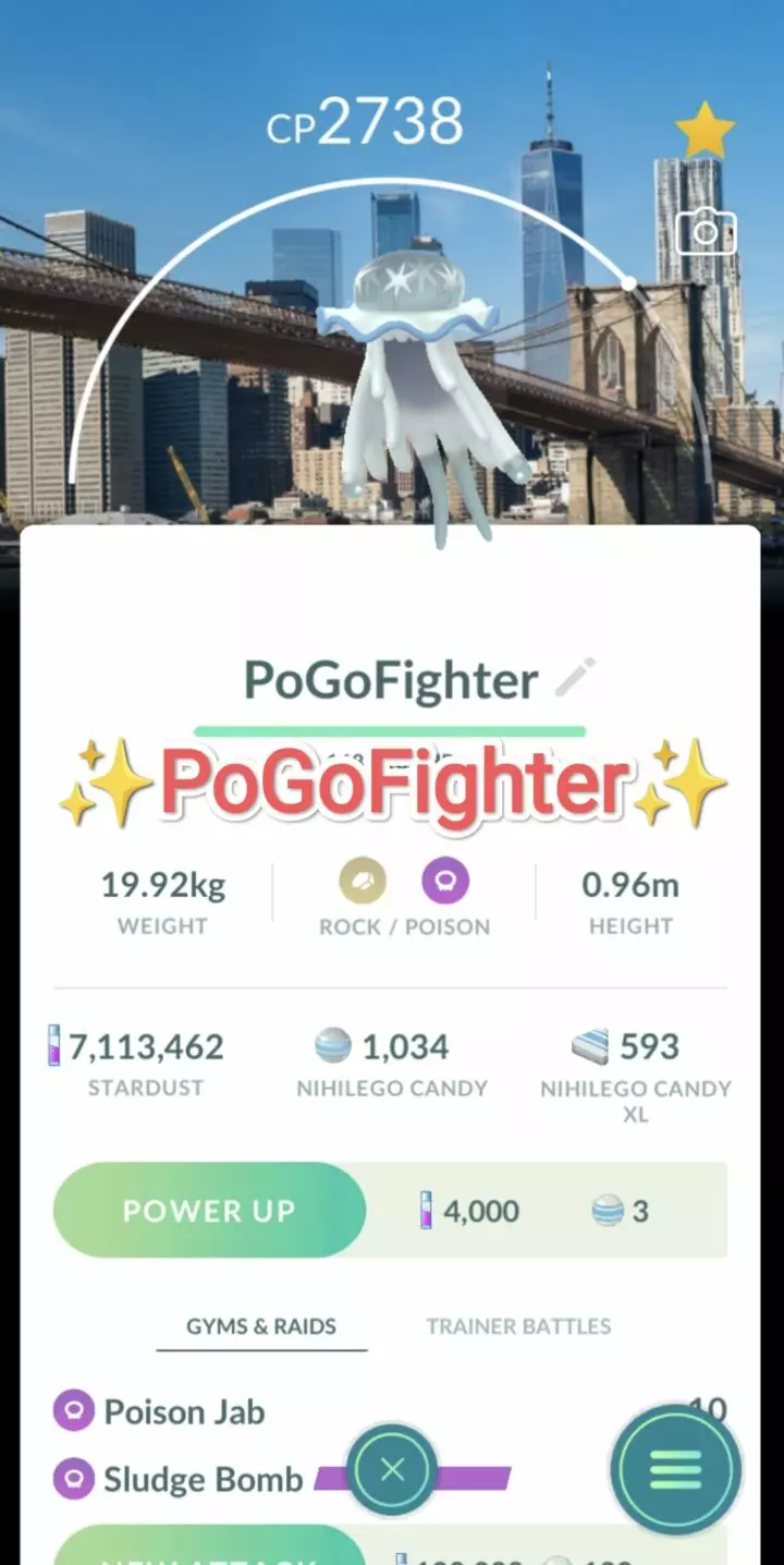 Pokémon GO Nihilego New York City, USA Location Card Background – Trade 20.000 stardust (Read Describe)