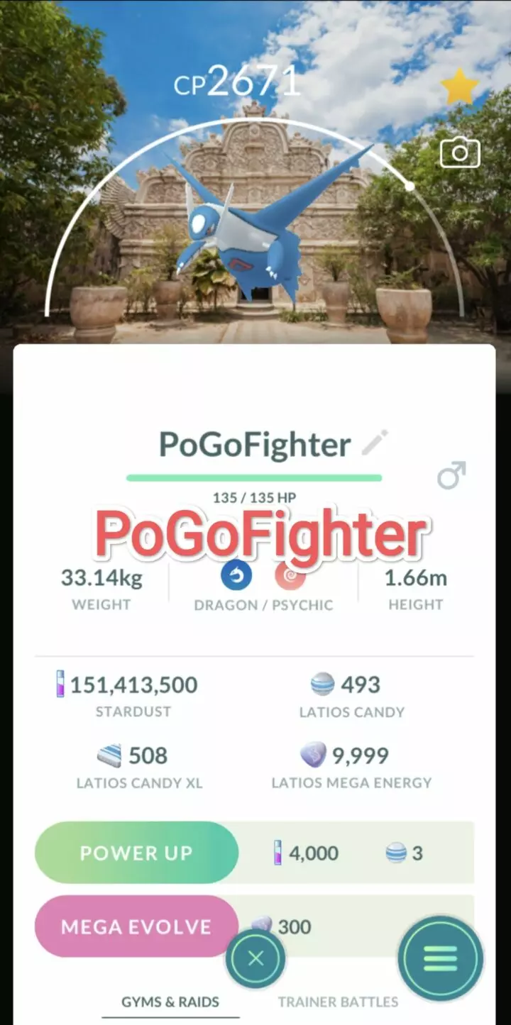 Pokémon GO Latios Yogyakarta, Indonesia Location Card Background – Trade 20.000 stardust (Read Describe)