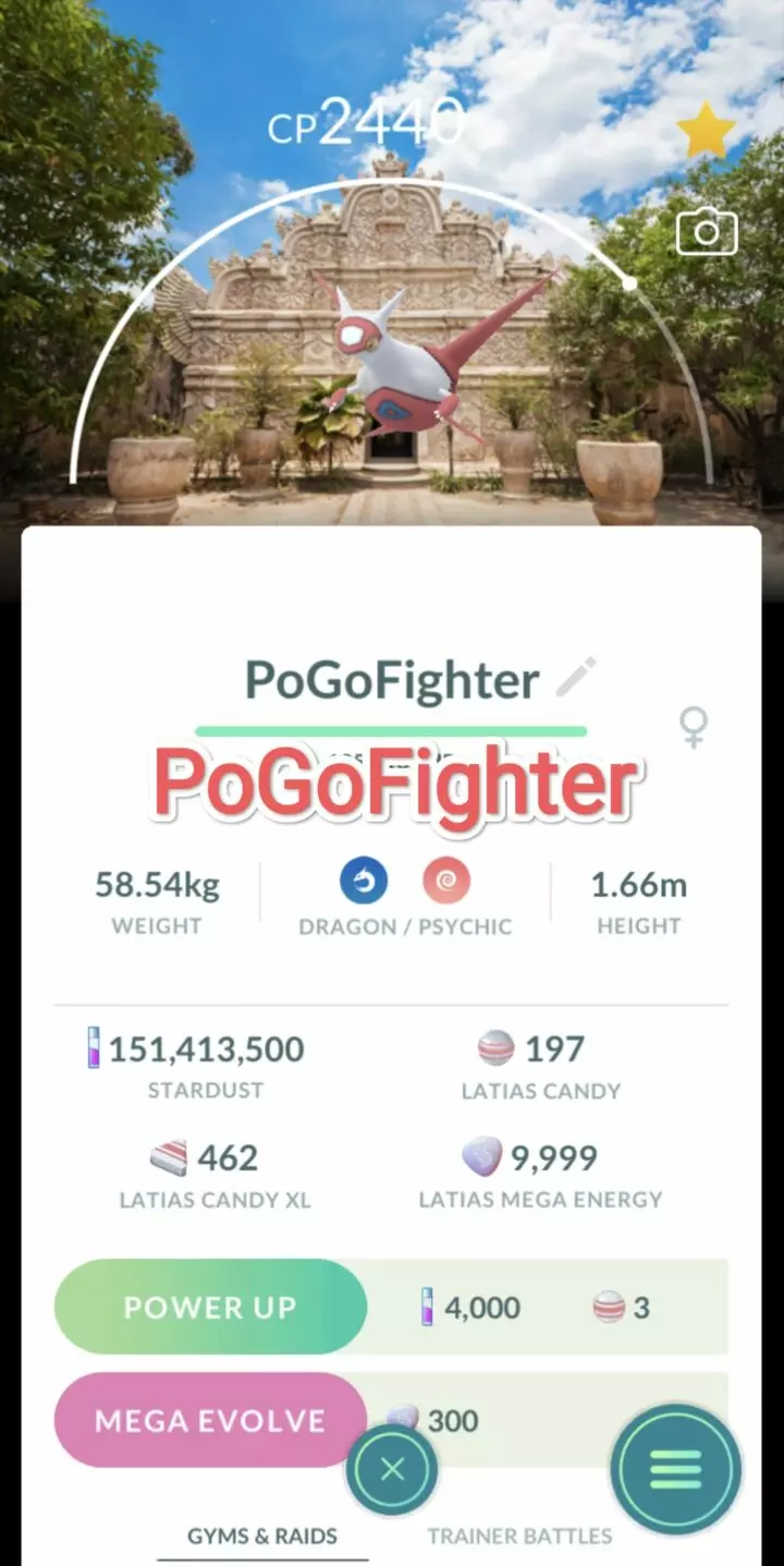 Pokémon GO Latias Yogyakarta, Indonesia Location Card Background – Trade 20.000 stardust (Read Describe)