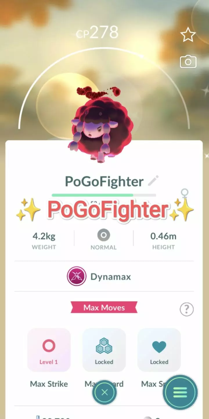 Pokémon GO Shiny Dynamax Wooloo - Trade 20.000 stardust (Read Describe)