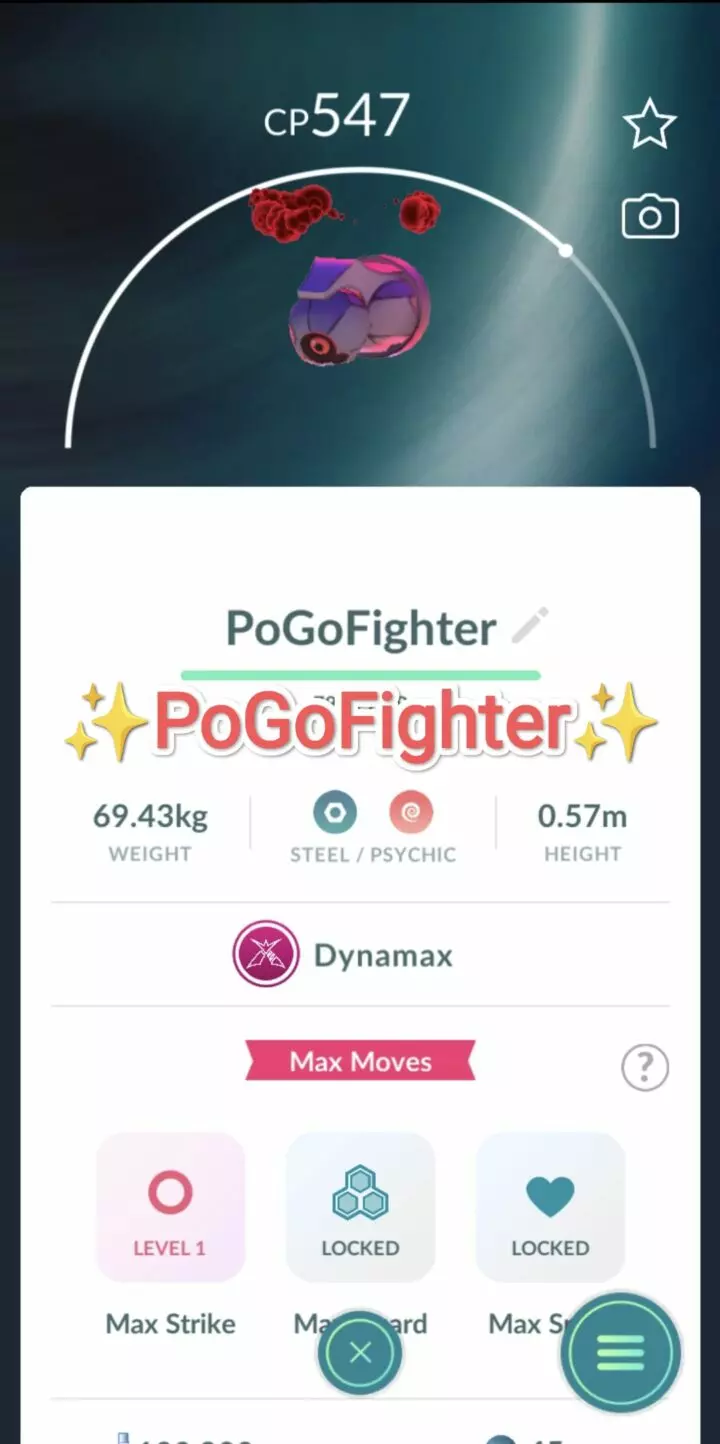 Pokémon GO Shiny Dynamax Beldum - Trade 20.000 stardust (Read Describe)