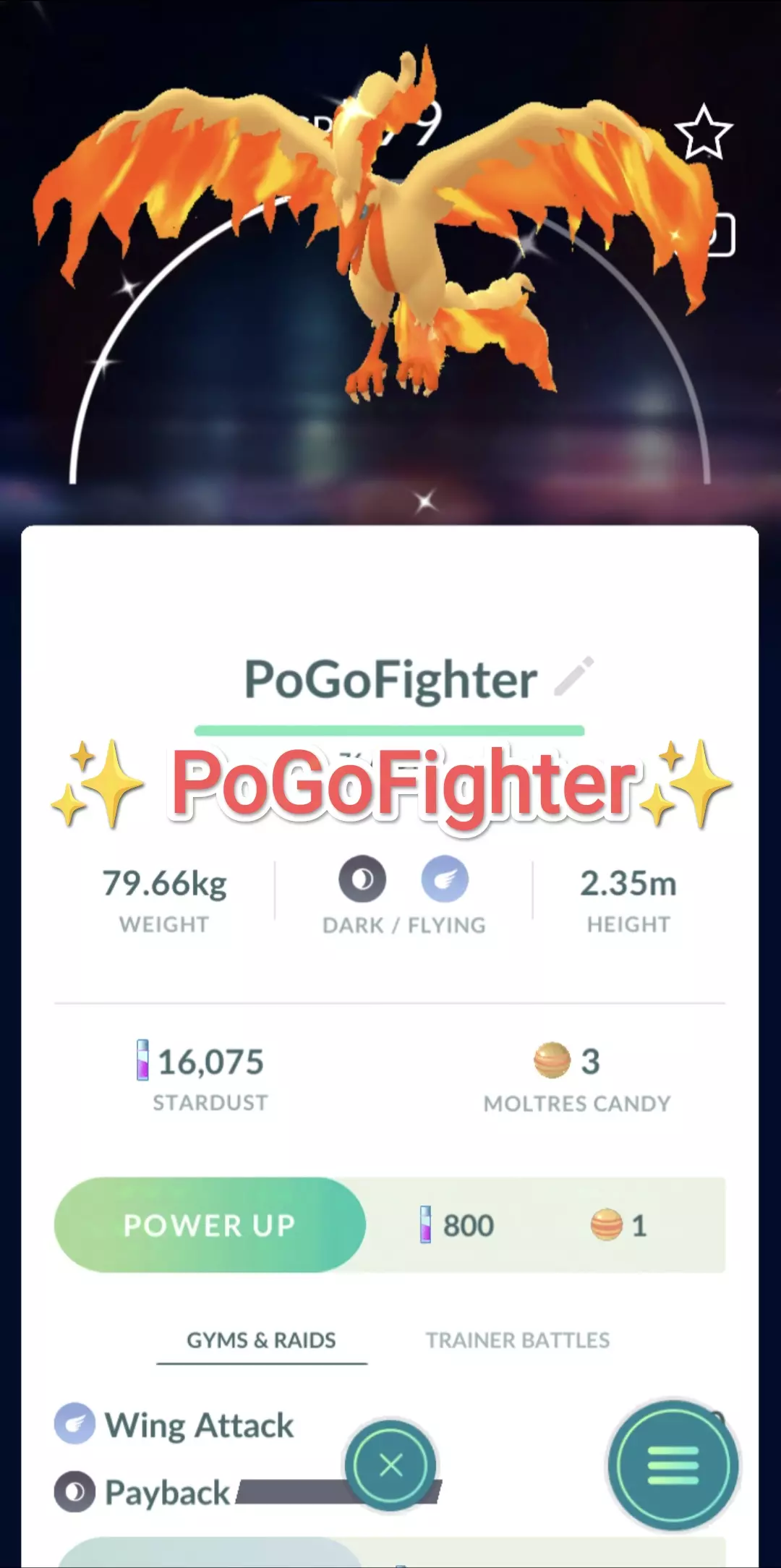 Pokémon GO Shiny Galarian Moltres – Mini Account (Read Describe)