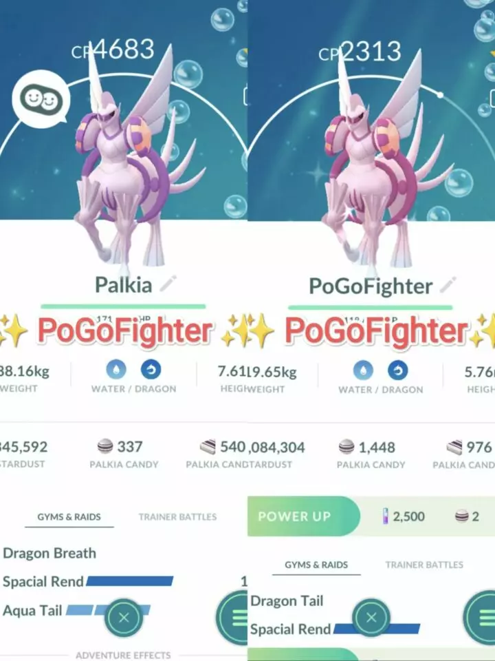 Pokémon GO Shiny Origin Forme Palkia / Palkia Level 40 / Level 50 – Unlock 2nd Charge ATK (Special Rend*) – PVP Master League – TRADE (Read Describe)