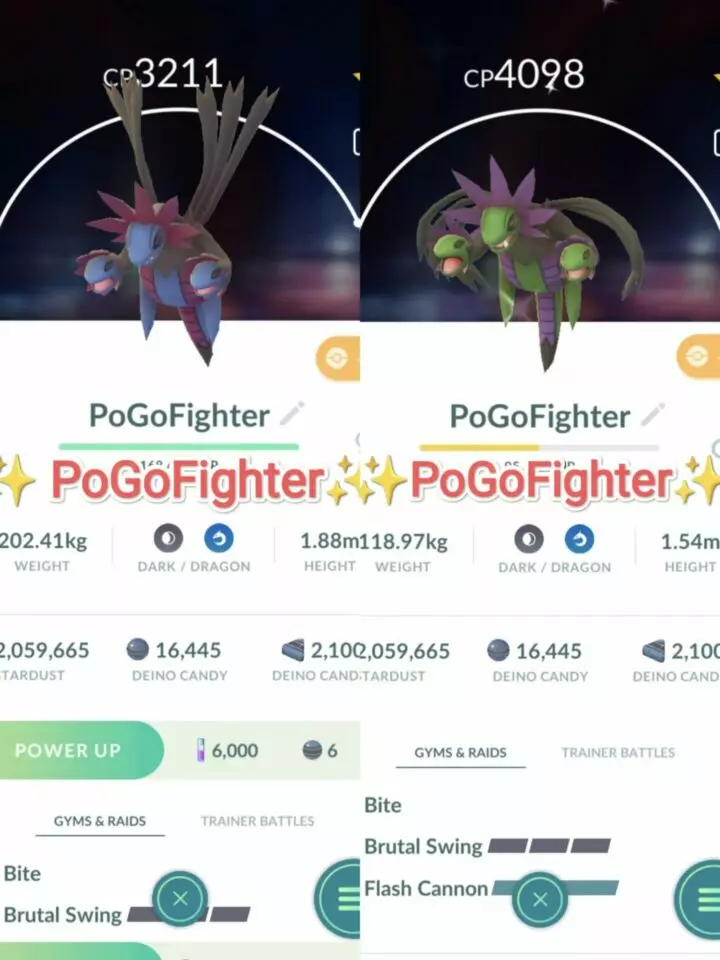 Pokémon GO Shiny Hydreigon / Hydreigon Level 40 / Level 50 – Unlock 2nd Charge ATK (Brutal Swing*) – PVP Master League – TRADE (Read Describe)