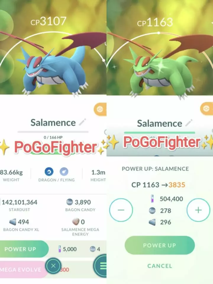 Pokémon GO Shiny Salamence / Salamence Level 40 / Level 50 – Unlock 2nd Charge ATK – PVP Master League – TRADE (Read Describe)
