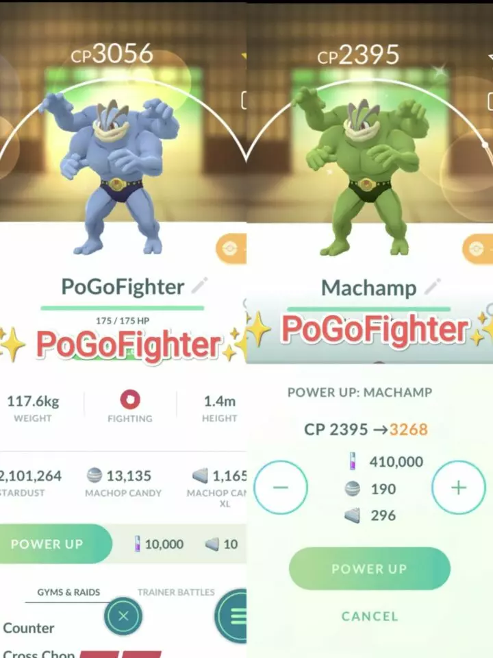 Pokémon GO Shiny Machamp / Machamp Level 40 / Level 50 – Unlock 2nd Charge ATK (Karate Chop* - Stone Edge*)– PVP Master League – TRADE (Read Describe)