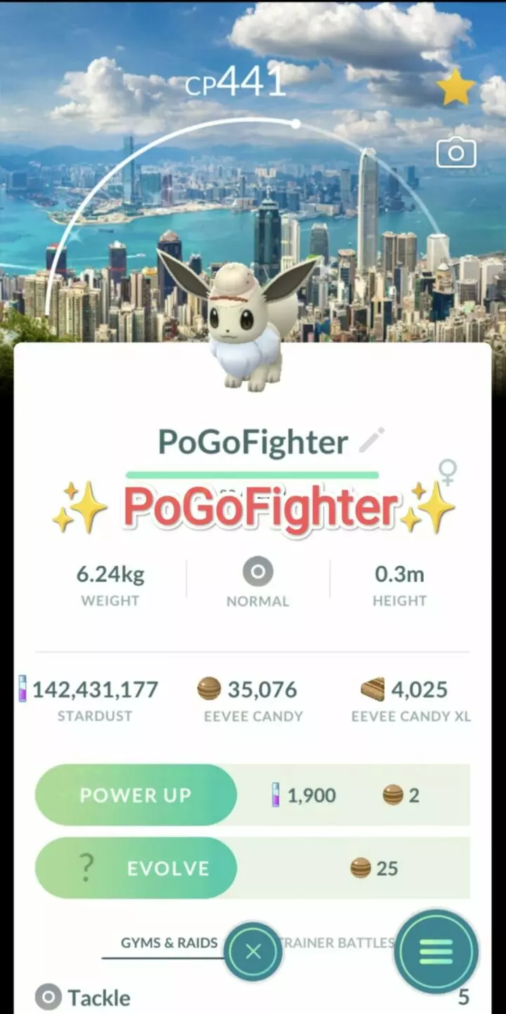 Pokémon GO Shiny Explorer Eevee - Hong Kong Location Card Background - Trade 20.000 stardust (Read Describe)