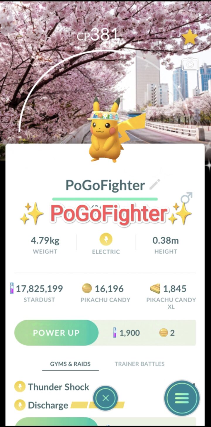 Pokémon GO Shiny Pikachu Flower Hat - Spring Blossom Festival - Yeouido, Seoul - Trade 20.000 stardust (Read Describe)