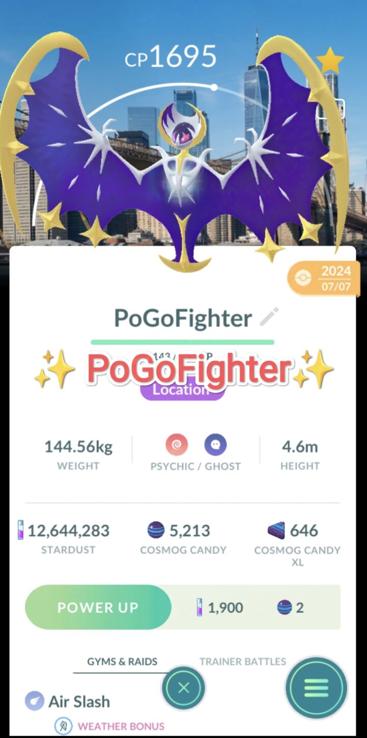 Pokémon GO Lunala New York City, USA Location Card Background – Trade 20.000 stardust (Read Describe)