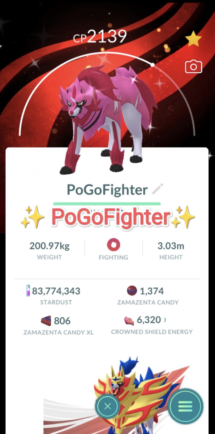 Pokémon GO Shiny Zamazenta - Special Background Go Fest 2025 - Trade 20.000 stardust (Read Describe)
