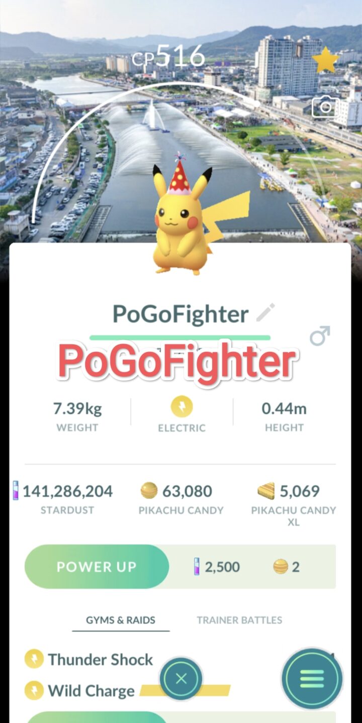 Pokémon GO Pikachu Party Red Hat - Jangheung Water Festival Background - Trade 20.000 stardust (Read Describe)