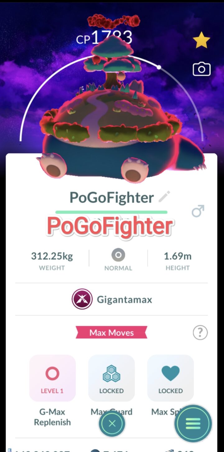 Pokémon GO Gigantamax Snorlax - Dark Skies Background – TRADE (Read Describe)