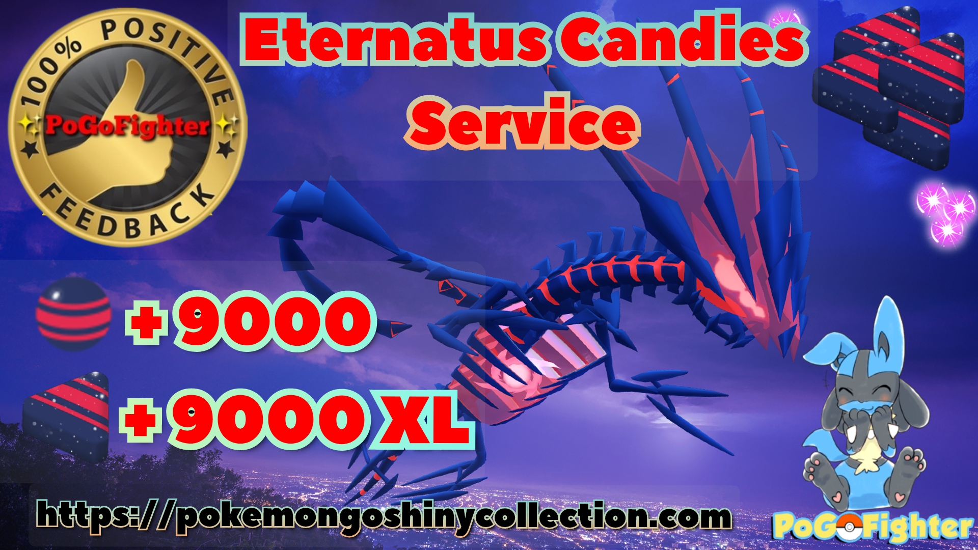 Pokémon Go - Eternatus XL Candies Farm Service (READ DESCRIPTION)