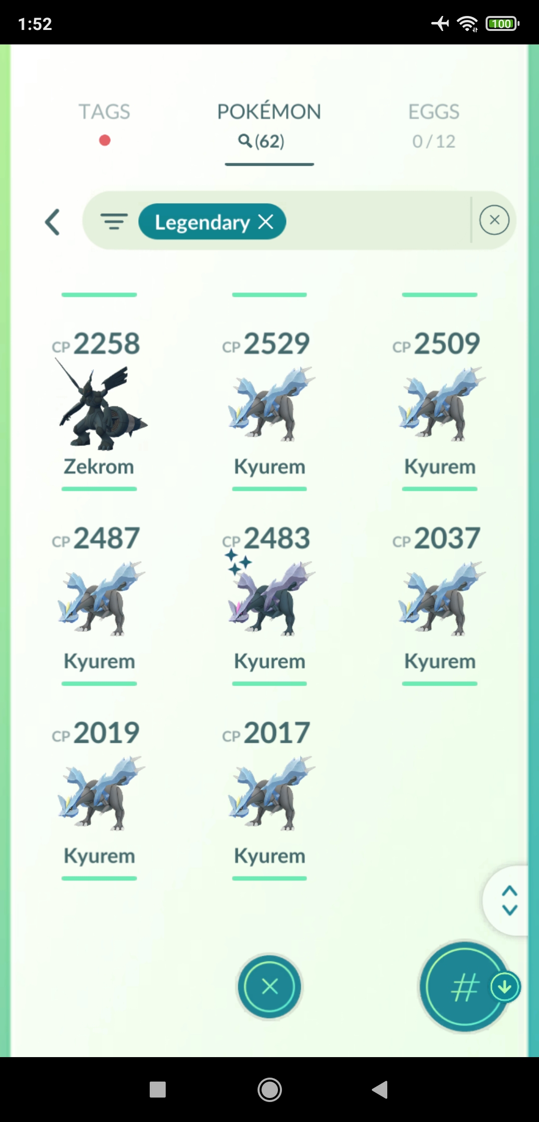 Pokémon GO Shiny Guzzlord x2, Reshiram, Kyurem, Genesect x3, Regigigas, Shadow Zapdos, Darkrai, Bombirder - Mini Account (Read Describe) - Image 3