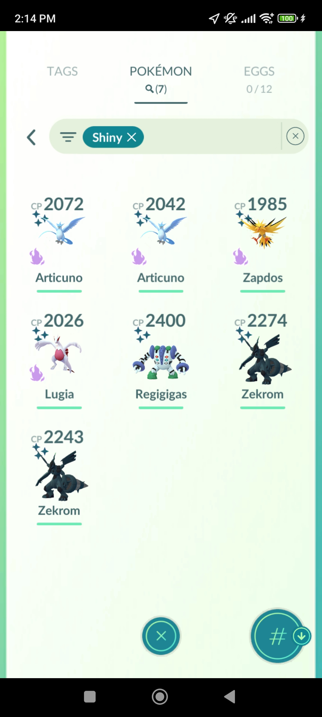 Pokémon GO Shiny Shadow Articuno x2, Shadow Zapdos, Shadow Lugia, Regigigas, Zekrom x2 - Mini Account (Read Describe) - Image 2