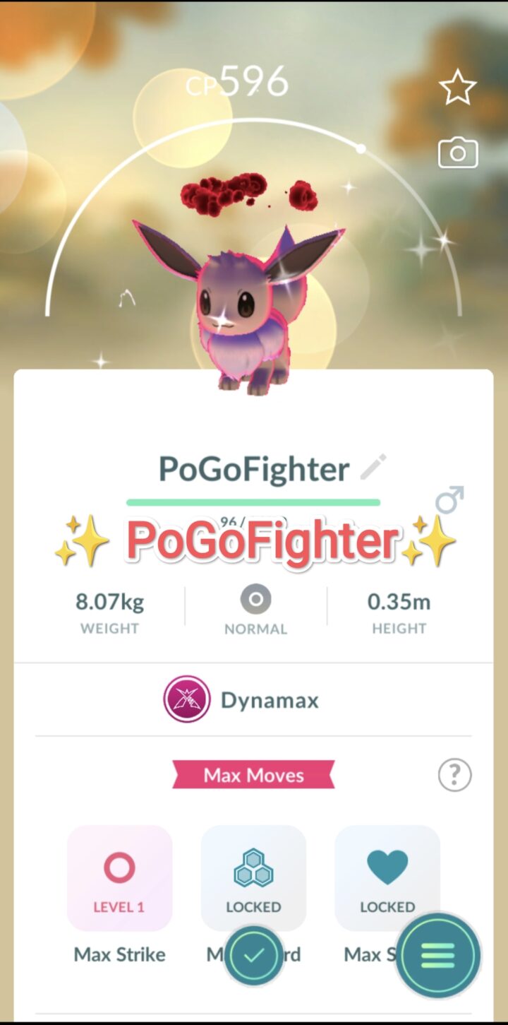 Pokémon GO Shiny Dynamax Eevee - Trade 20.000 stardust (Read Describe)