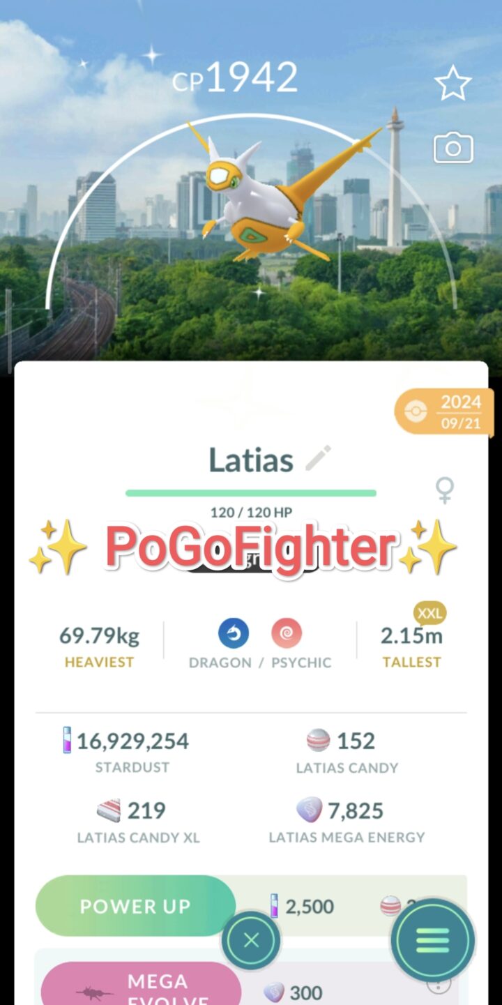 Pokémon GO Shiny Latias Jakarta, Indonesia Location Card Background – Size XXL - Trade 20.000 stardust (Read Describe)