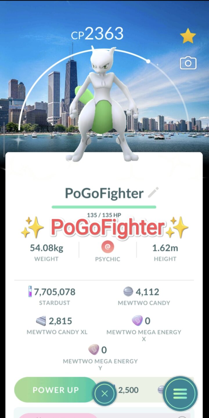 Pokémon GO Shiny Mewtwo - Chicago, United States Background - Go Fest 2026 - Trade 20.000 stardust (Read Describe)