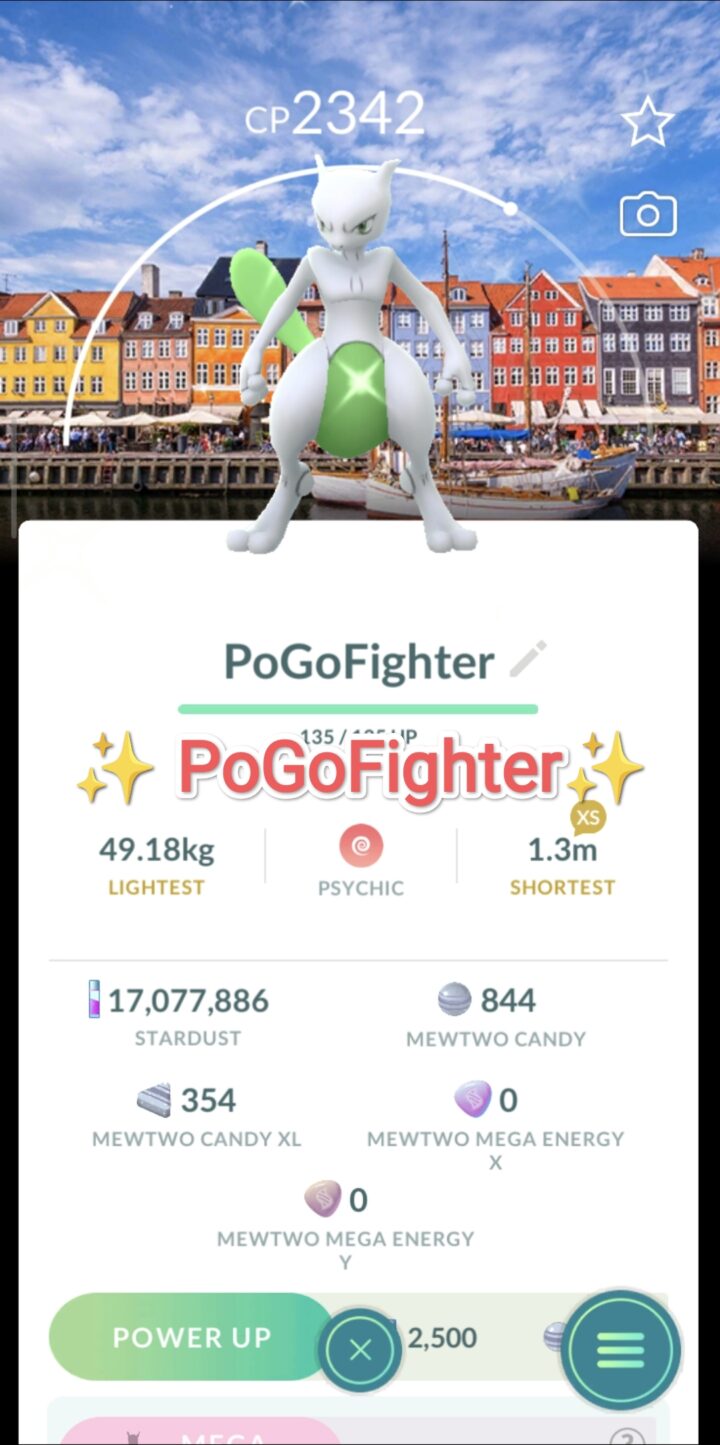 Pokémon GO Shiny Mewtwo - Copenhagen, Denmark Background - Go Fest 2026 - Trade 20.000 stardust (Read Describe)