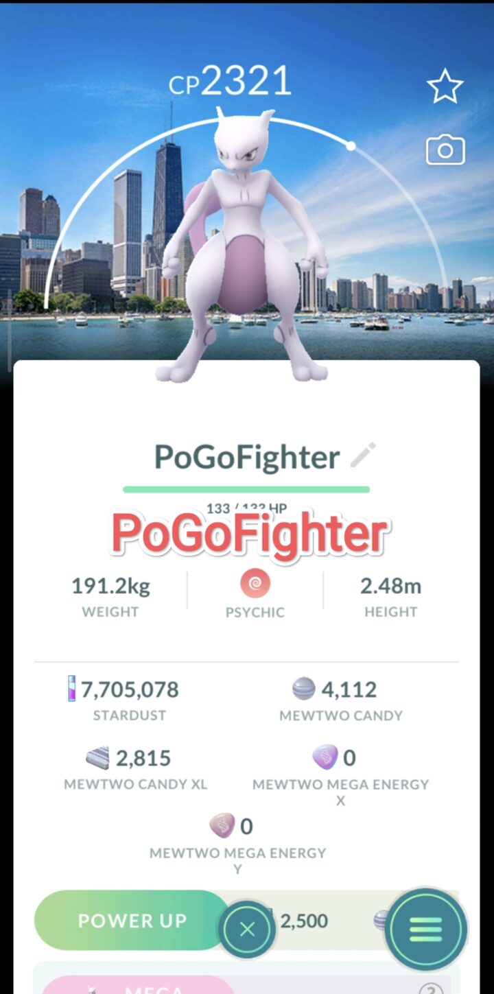 Pokémon GO Mewtwo - Chicago, United States Background - Go Fest 2026 - Trade 20.000 stardust (Read Describe)