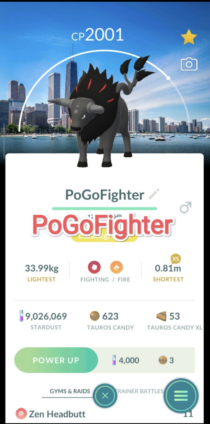 Pokémon GO Paldean Tauros (Blaze) - Chicago, United States Background - Go Fest 2026 - Trade 20.000 stardust (Read Describe)