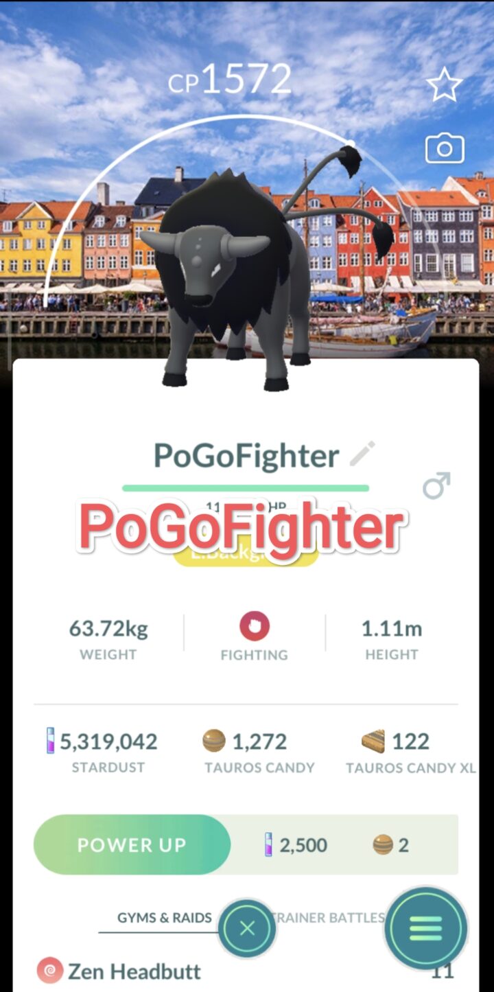 Pokémon GO Paldean Tauros (Combat) - Copenhagen, Denmark Background - Go Fest 2026 - Trade 20.000 stardust (Read Describe)