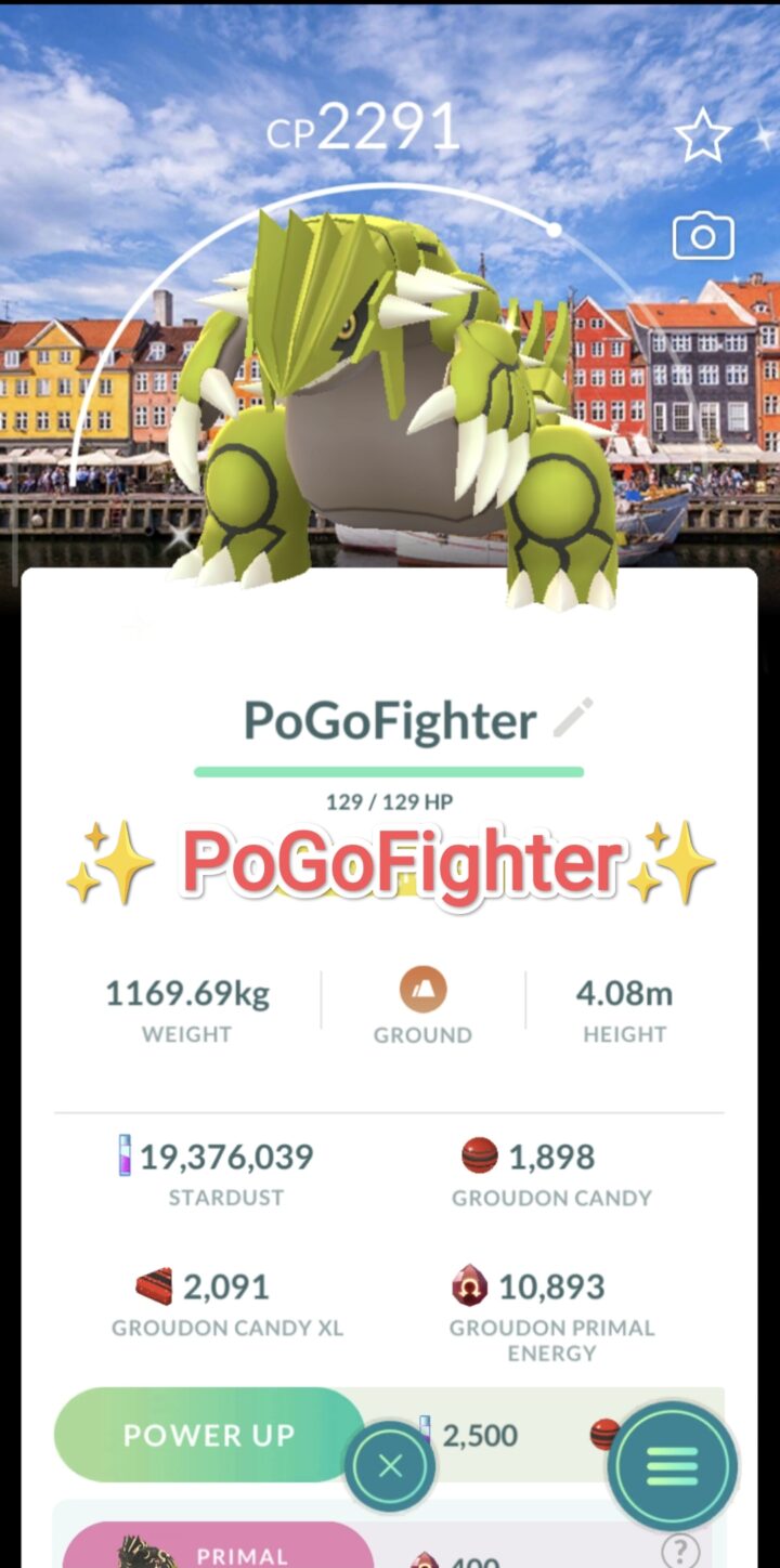Pokémon GO Shiny Groudon - Copenhagen, Denmark Background - Go Fest 2026 - Trade 20.000 stardust (Read Describe)