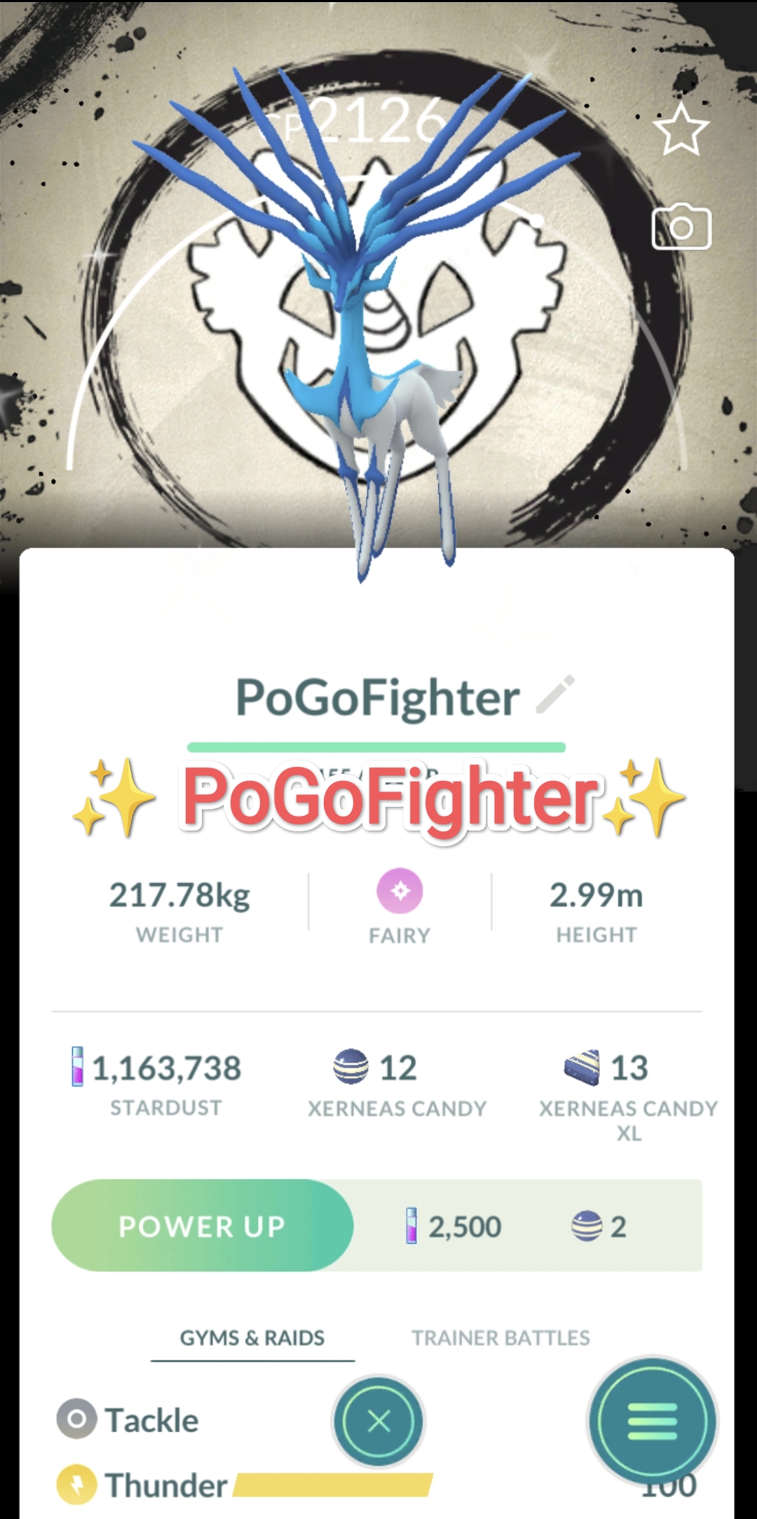 Pokémon GO Shiny Xerneas Special Background - Go Fest 2026 - Trade 20.000 stardust (Read Describe)