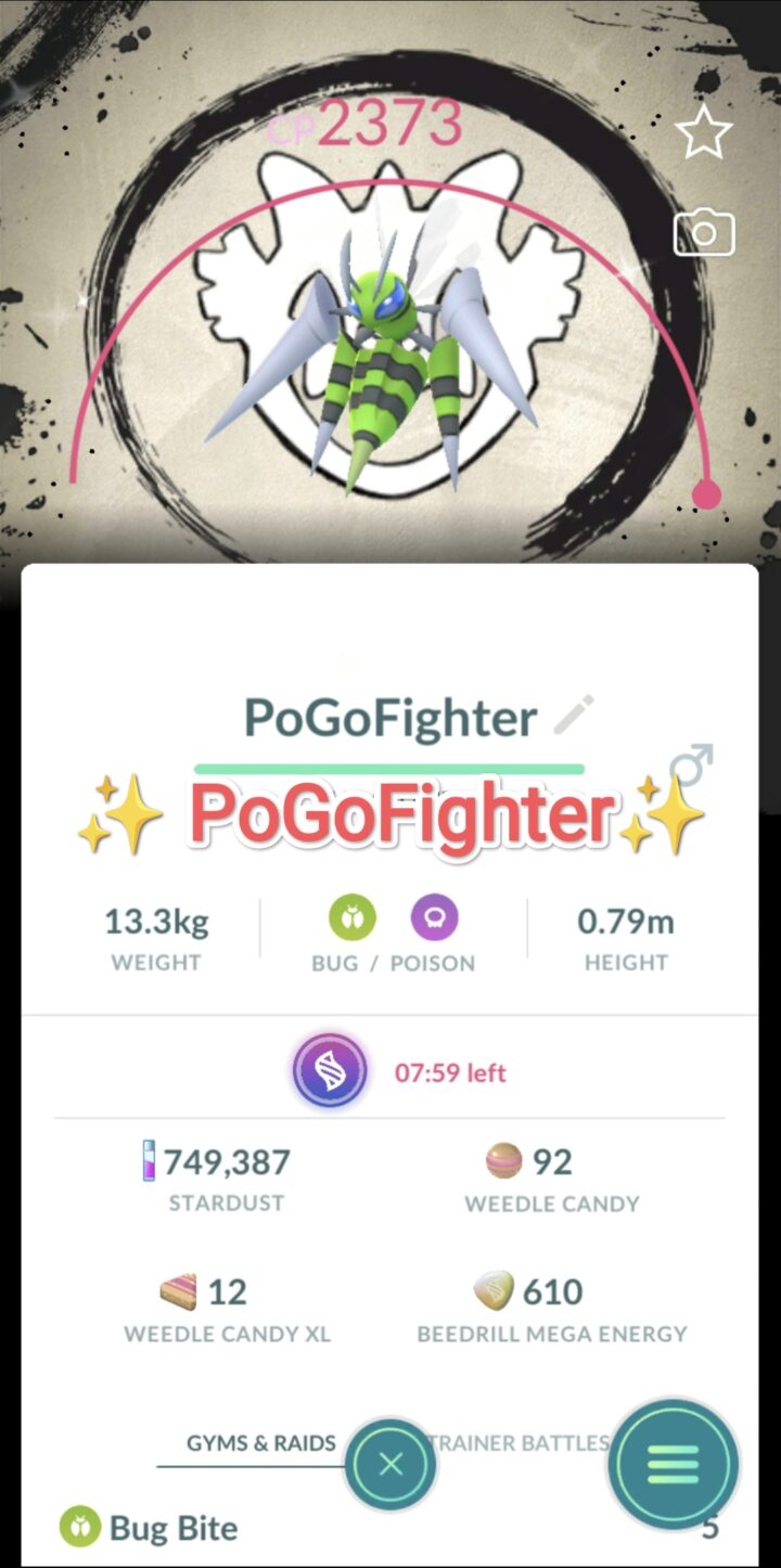 Pokémon GO Shiny Beedrill Special Background - Go Fest 2026 - Trade 20.000 stardust (Read Describe)