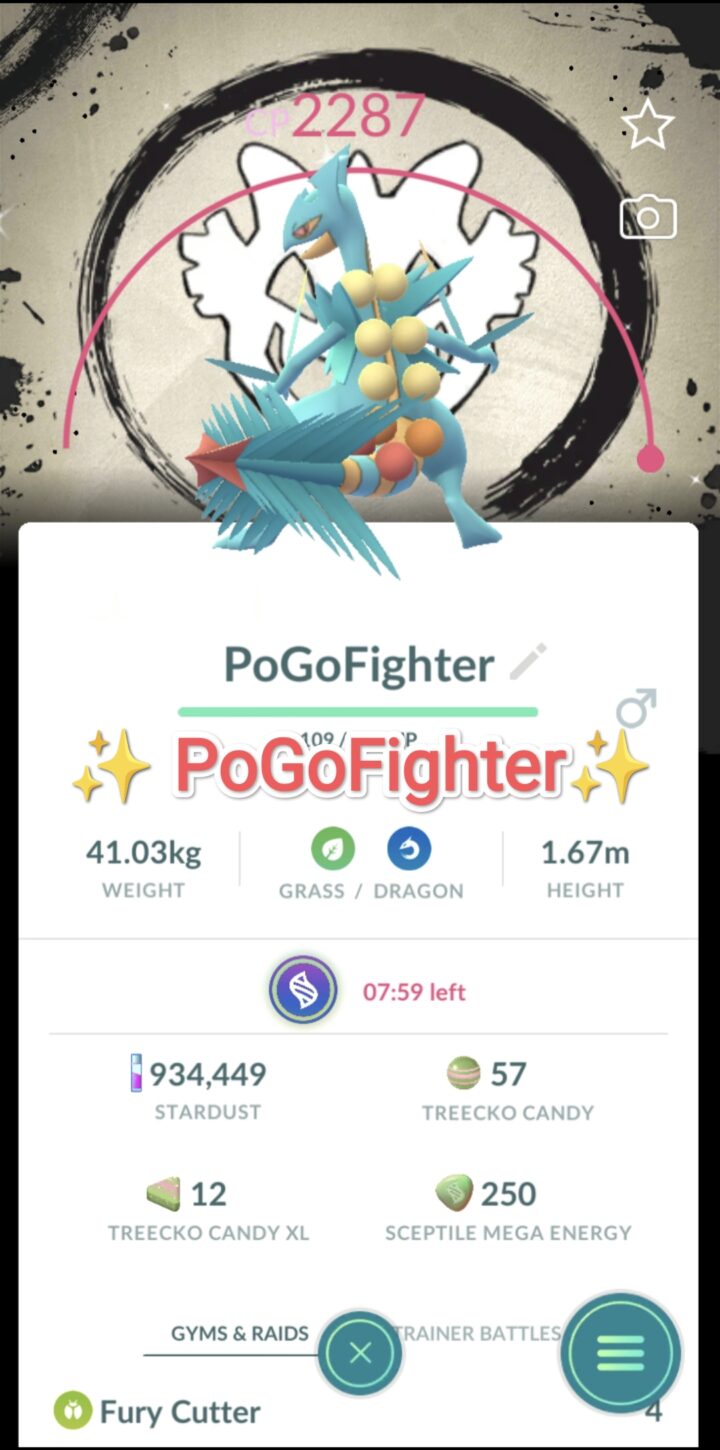 Pokémon GO Shiny Sceptile Special Background - Go Fest 2026 - Trade 20.000 stardust (Read Describe)